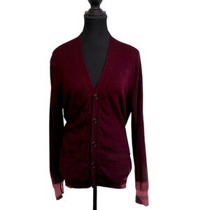 J. Crew Women Burgundy Cardigan Sweater Medium